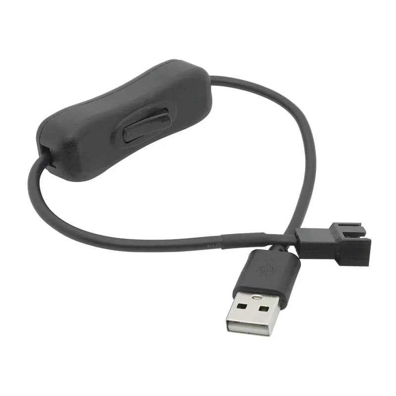 Cavo connettore adattatore di alimentazione ventola USB a 4 Pin PWM 5V USB con interruttore ON Off