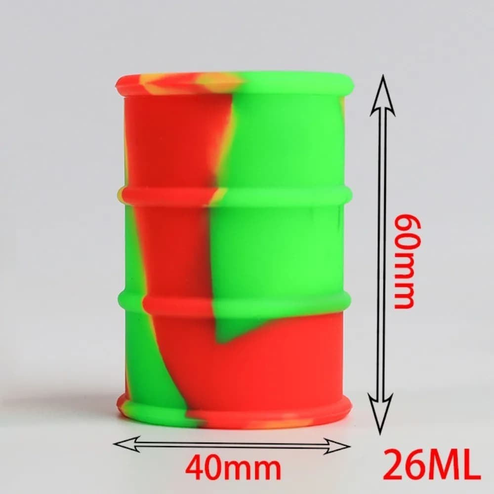 Contenitore portatile per barile di olio da 26 ml, scatola di immagazzinaggio in silicone a prova di odore per spezie al tabacco, idea regalo creativa