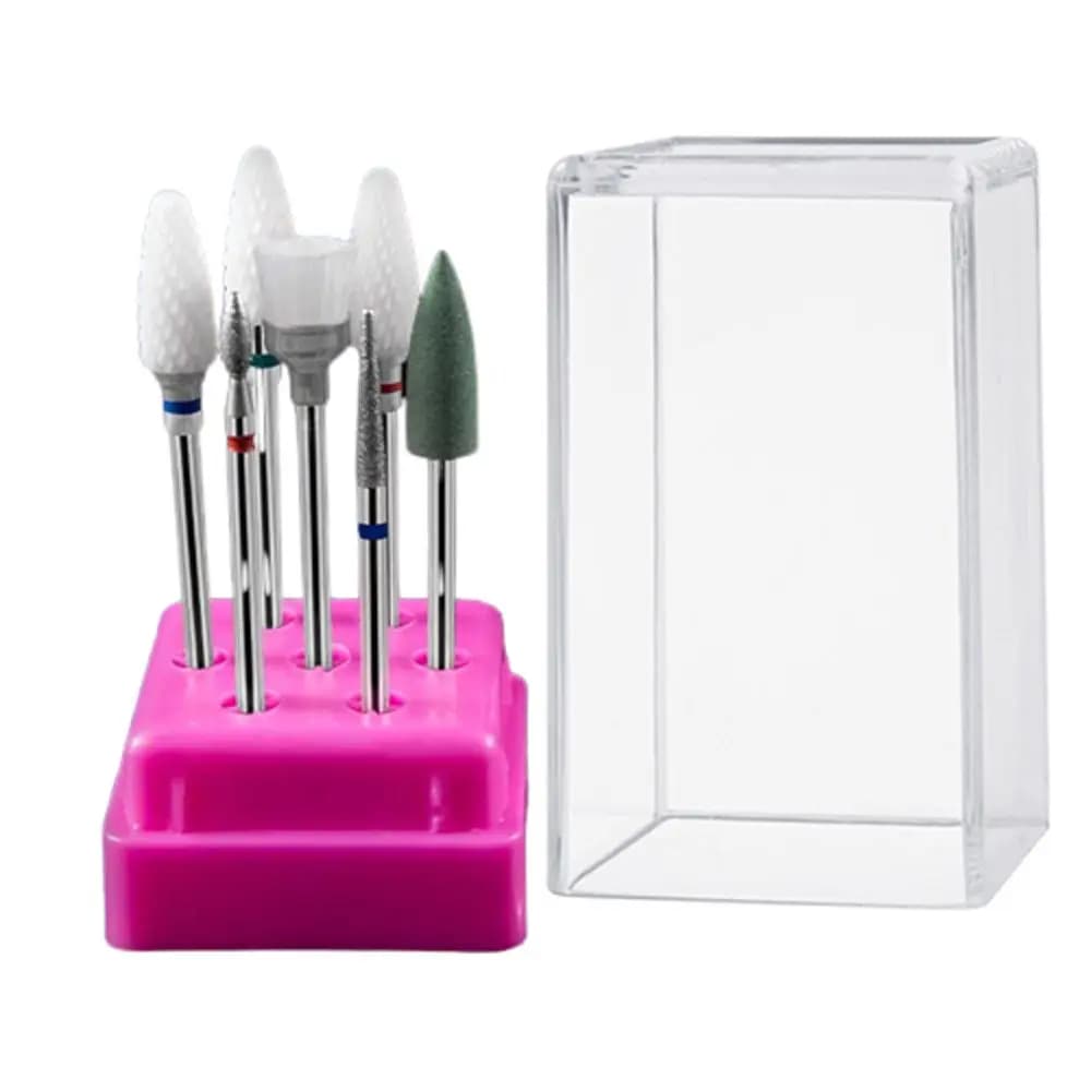 Strumento per lima per unghie per smalto gel per unghie Set di frese per unghie Set per levigatrice per testa di molatura Punta per trapano per unghie in ceramica Testa per smerigliatrice elettrica