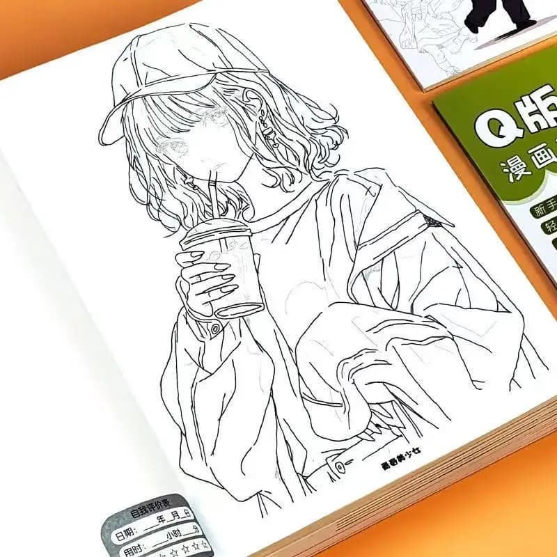 Beautiful Anime Girls Manga Tracing & Drawing Book 48 Pages Beginner-Friendly Sketch Workbook with Coloring Reference Guide