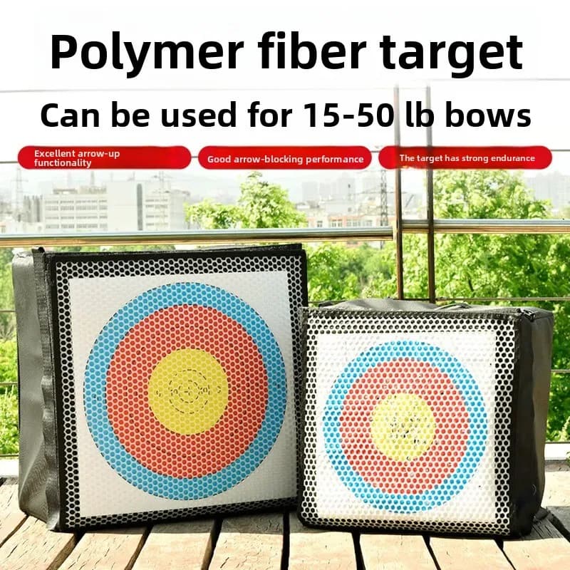 Compound bow archery training shooting target 70 pounds usable 50cm polymer fiber target