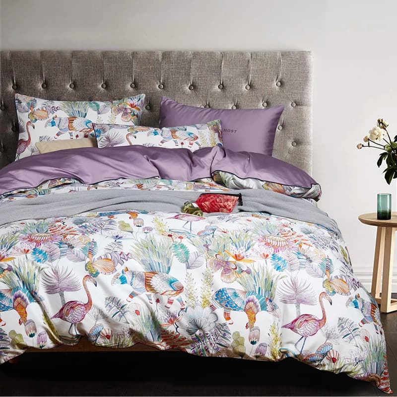 Lenzuola in cotone egiziano, set biancheria da letto, copripiumino, stampa floreale, copriletti pastorali principessa, # SW