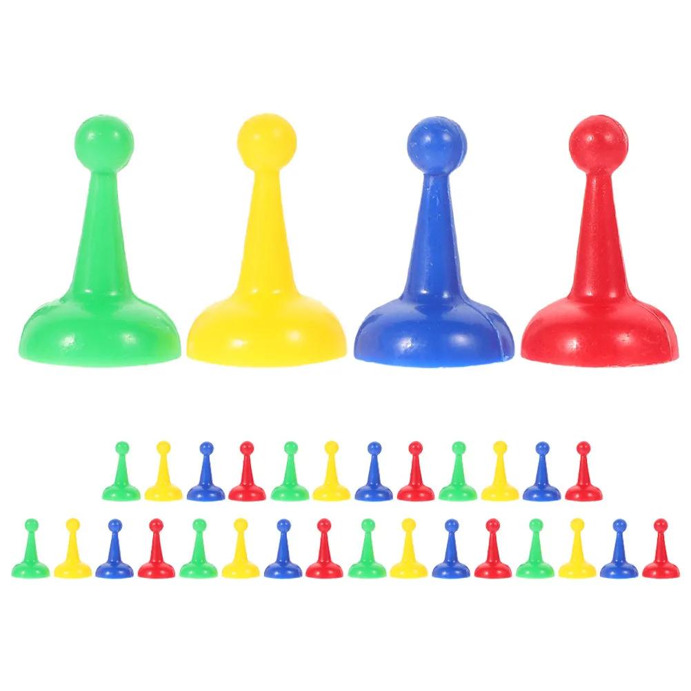 Set di 32 Pezzi in Plastica Multicolore per Giochi da Tavolo, Componenti di Ricambio per Scacchi e Giochi da Tavolo Divertenti