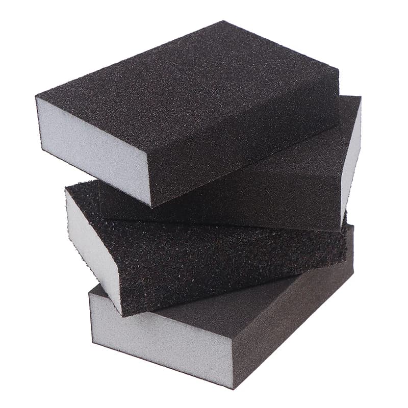 Set di 3 Spugne Abrasive Riutilizzabili per Lucidatura, Blocchi di Spugna per Levigatura Manuale Lavabili per Metallo, Legno, Cartongesso e Vetro