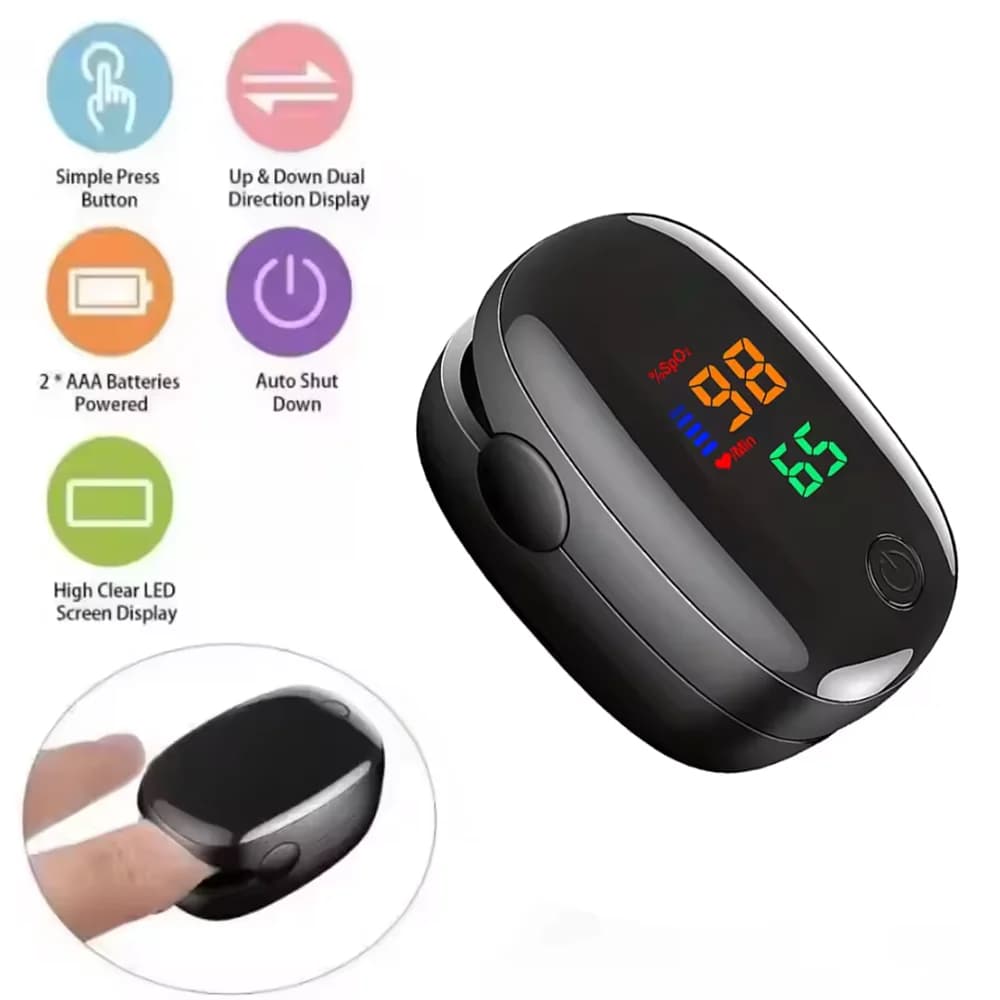 1pc Oxygen Portable Medical Dite Pulse Oximeter In Blood Oxymeter Cardiac Frequency Saturation Meter OLED Oximeter Deck LED Display