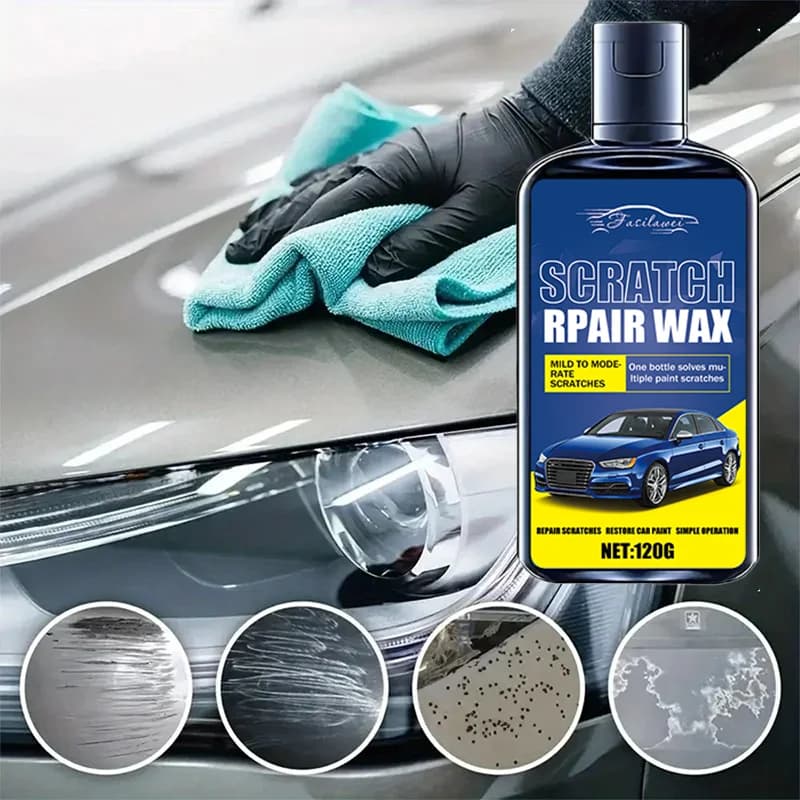 NUOVO! ! Cera per riparazione e lucidatura dei graffi dell'auto da 120 ml - Ripristino della vernice facile da ritocchi per tutti i veicoli Crema per il ripristino dei graffi profondi