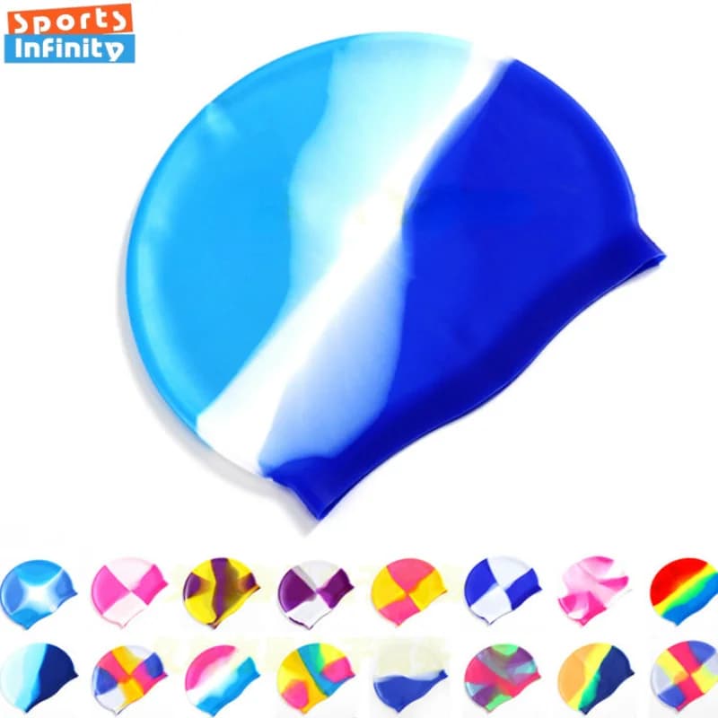 Women's Waterproof Silicone Swimwear for Men Swimwear for Hair Dry Color Adults Protect Your Ear Swim Hat Swimming Accessories for Swimming