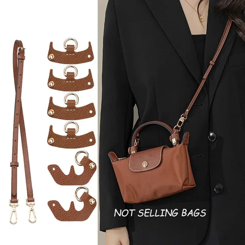 Longchamp mini bag shoulder strap set for change free punching for mini bag shoulder strap