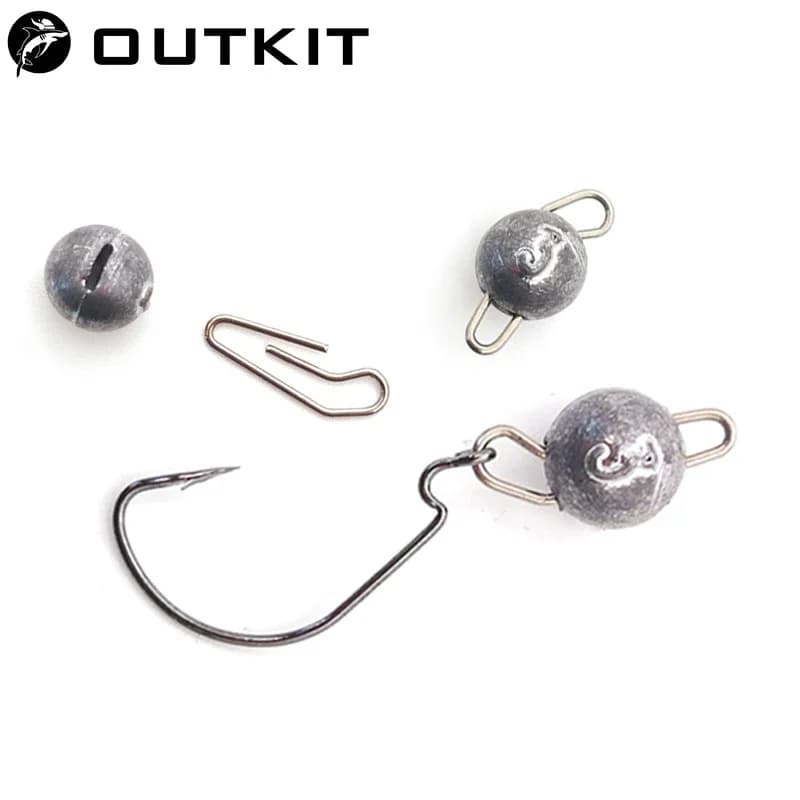 OUTKIT 10 pz/lotto Piombo Testa Zavorra Richiamo Morbido Gancio 3g5g7g10g Cheburashka Zavorra Texas Attrezzatura Da Pesca Accessori