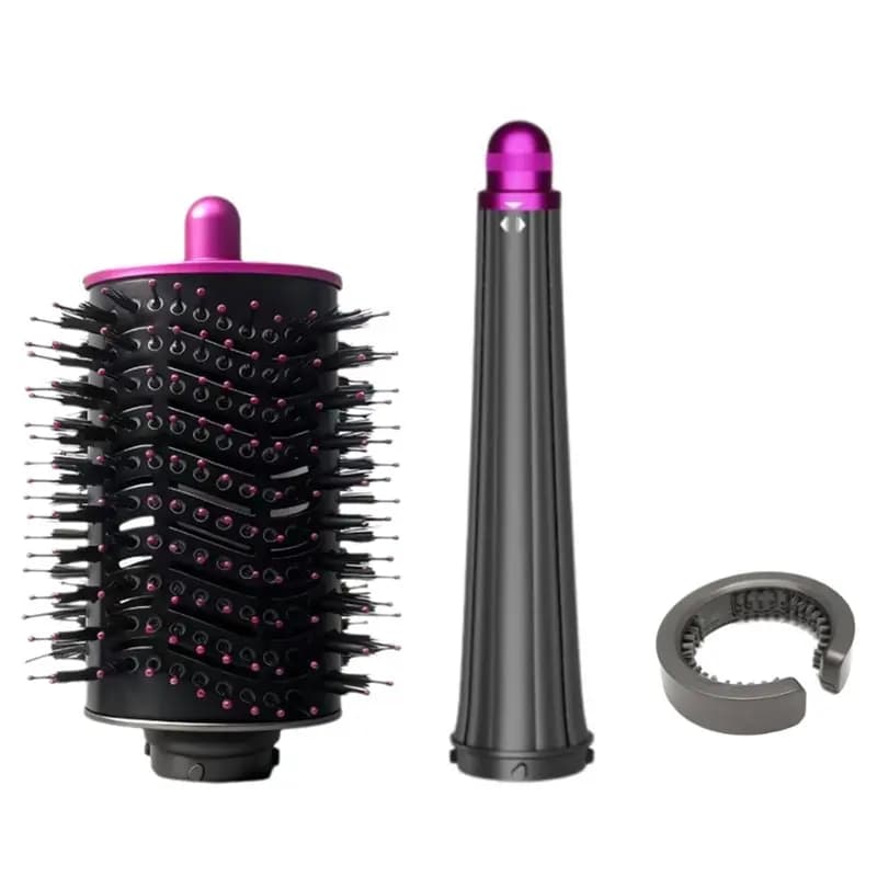 B82B Smooth Iron Set with Conical Cylinders Sludge for Dyson Airwrap HS01/05/08, for Textured Waves and Straight Hair