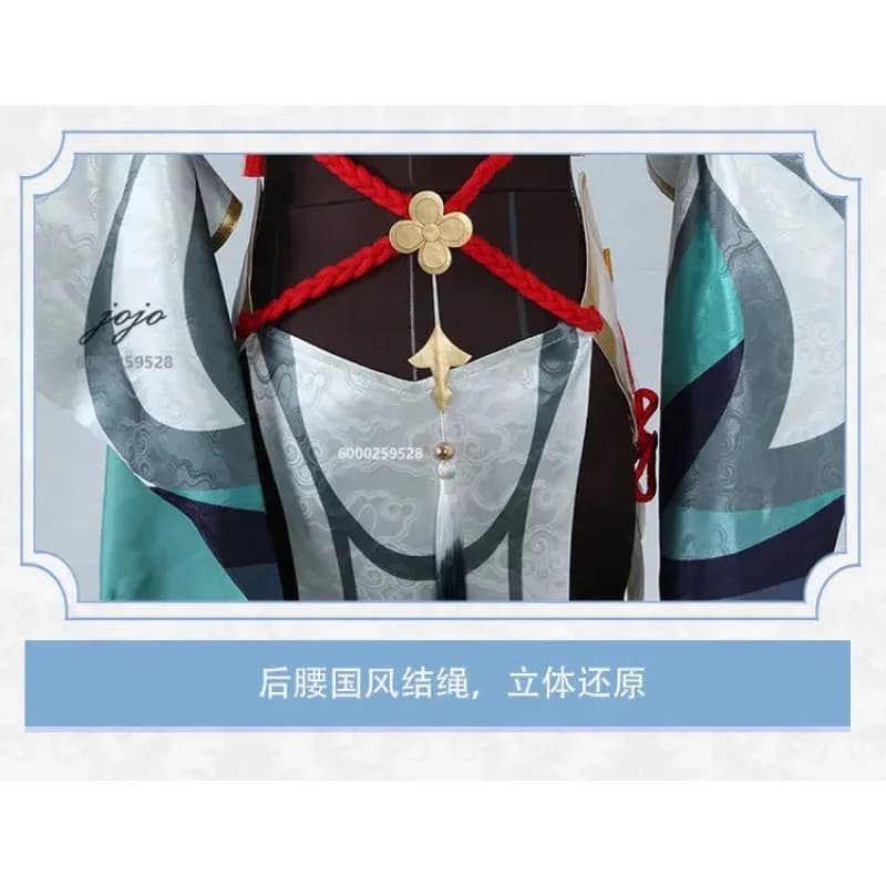 Costume Cosplay Shenhe di Genshin Impact, Set Completo con Tuta e Parrucca, Abbigliamento Sexy Anime per Giochi di Ruolo e Halloween
