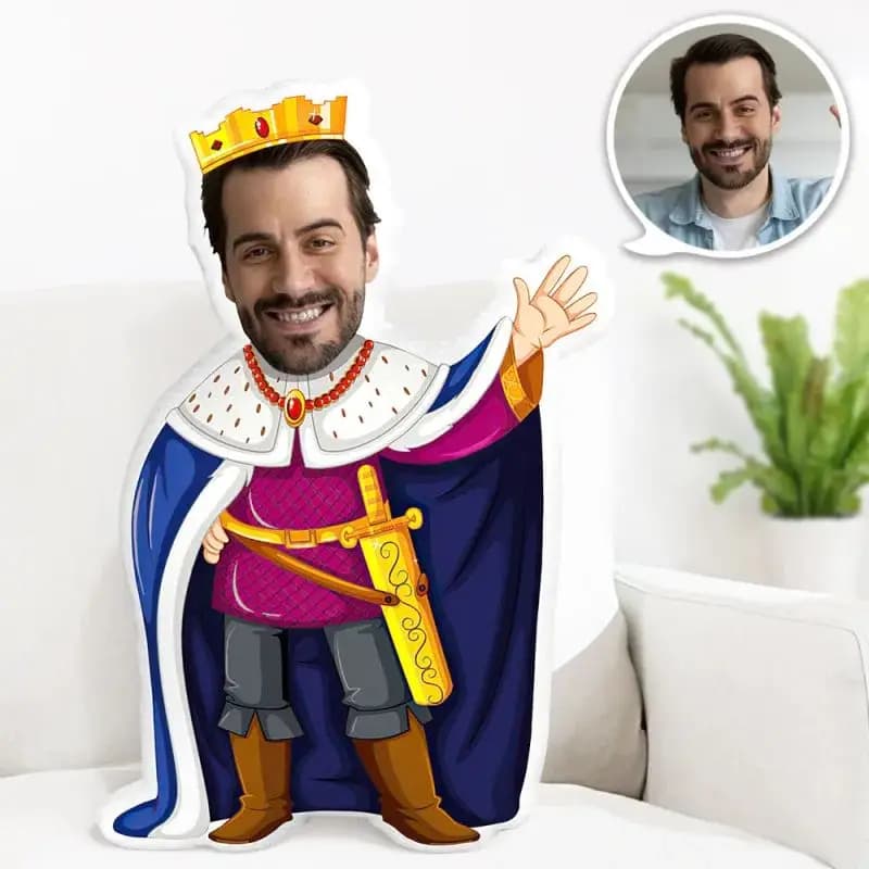 Cuscino principessa personalizzato con personalizzazione fotografica in stile king con la tua foto stampata, morbido cuscino in morbida fibra di poliestere per Vale