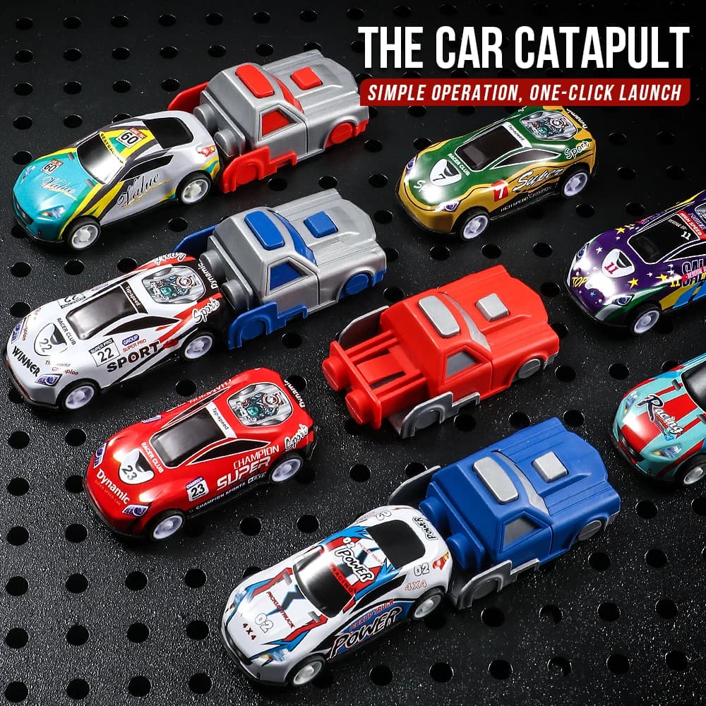 Multi track racing car-catapulta scorrevole-lanciatore durevole e anticaduta-catapulta racing car set - puzzle education, brain d