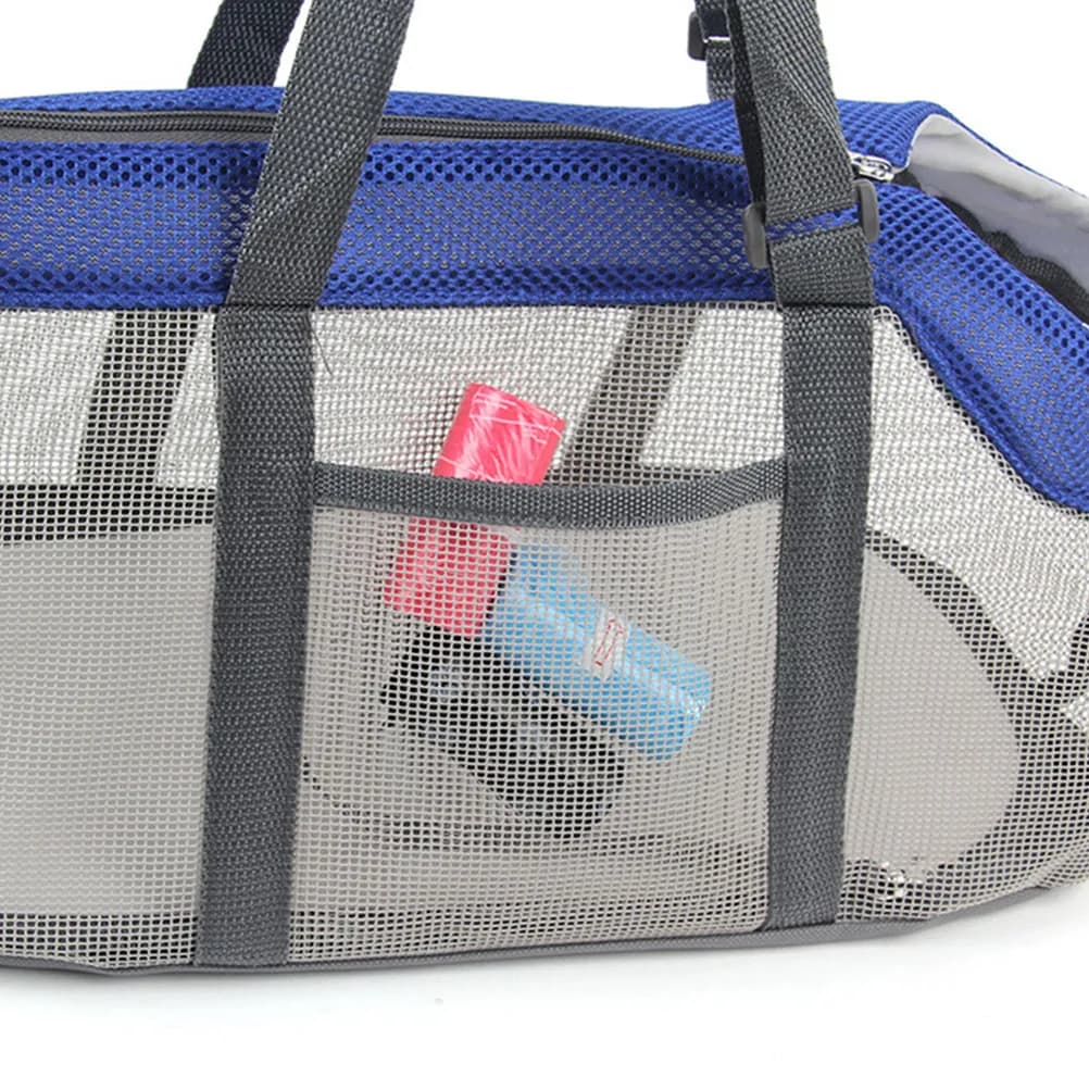 Borsa Trasportino per Animali Domestici Traspirante 1 Pezzo, Grande Rete Portatile per Cani Gatti Cuccioli, Borsa da Viaggio per Esterni, Borsa Traspirante per Animali Domestici