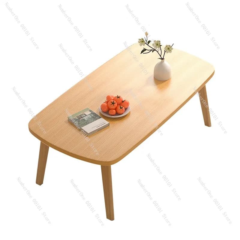Japanese Style Folding Coffee Table for Small Apartment Living Room Thickened Wood Legs No Assembly Low Tea Table Ins Wind Sofa