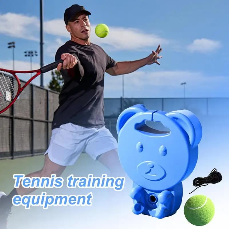 Attrezzatura da allenamento con palline a corda Set di palline a rimbalzo da Tennis allenatore per giocatore singolo da Tennis con rimbalzo della corda per giardino