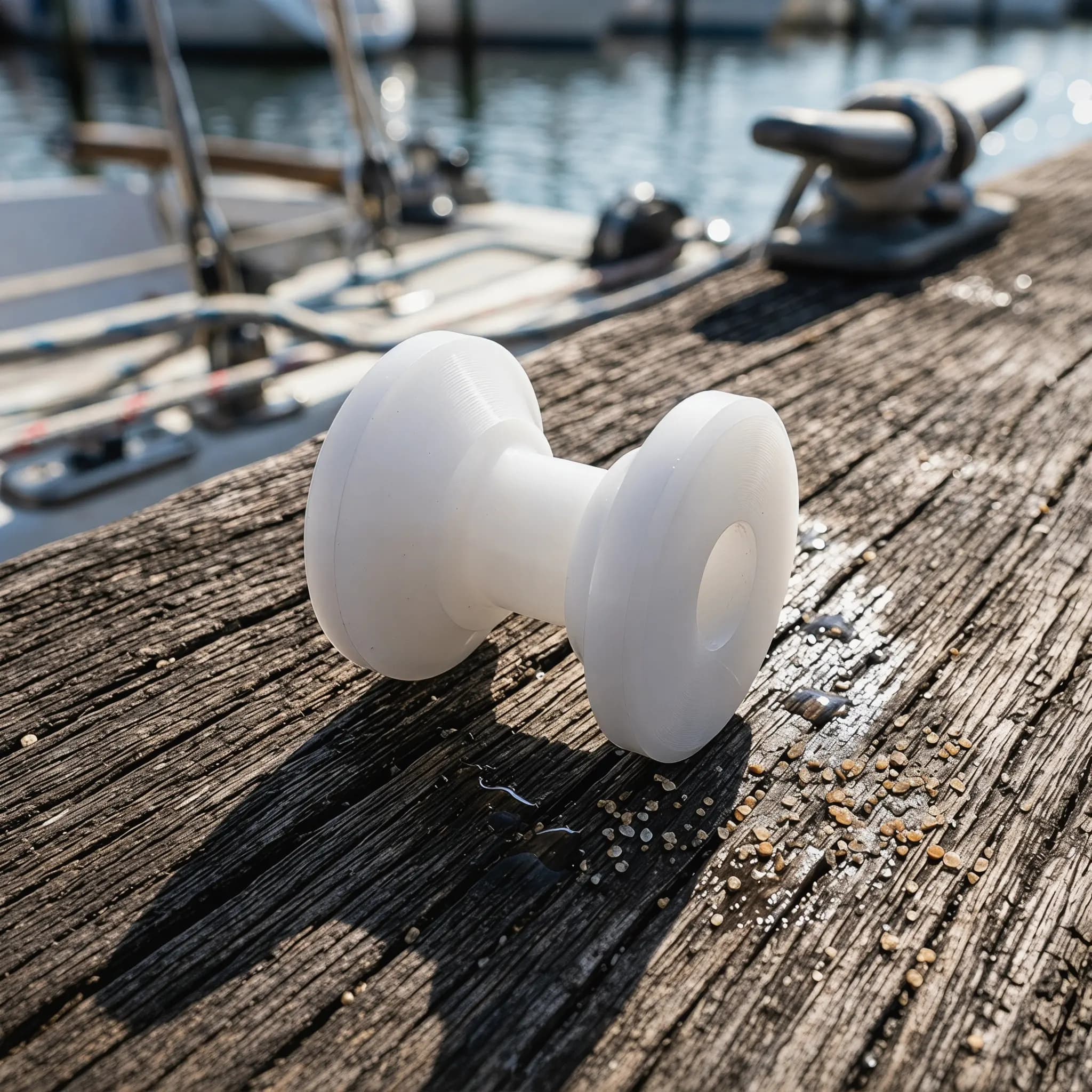 2Pcs Grade Nylon Anchor Roller Wheel Replacement Universal Bow Roller Wheel Smooth Anchor Line Guide for Boats