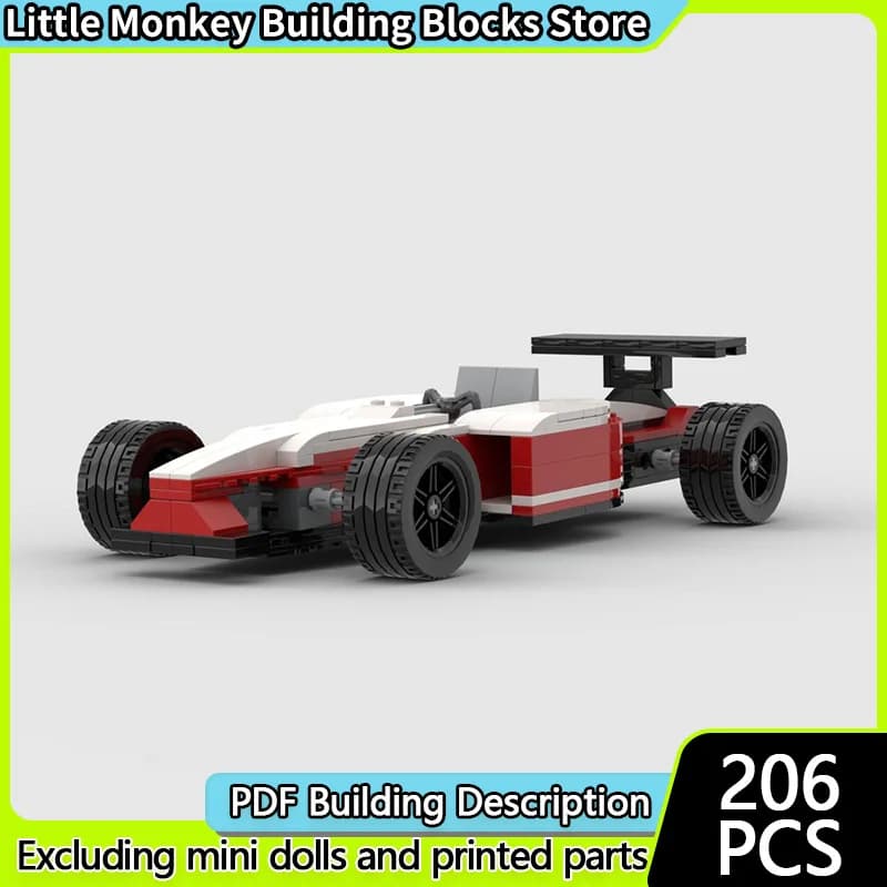 Speed Racing Car Model MOC Building Bricks Concept Racing Car Modular Technology Children Holiday Gifts Assemble Toys Suit