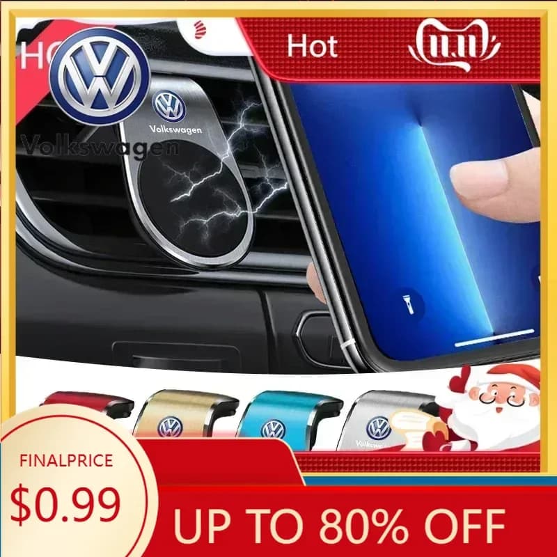 Adesivo per auto New B6 per Volkswagen, supporto magnetico in metallo per telefono da auto per Volkswagen Golf R Rline Tiguan Touareg Polo GTI CC Passat