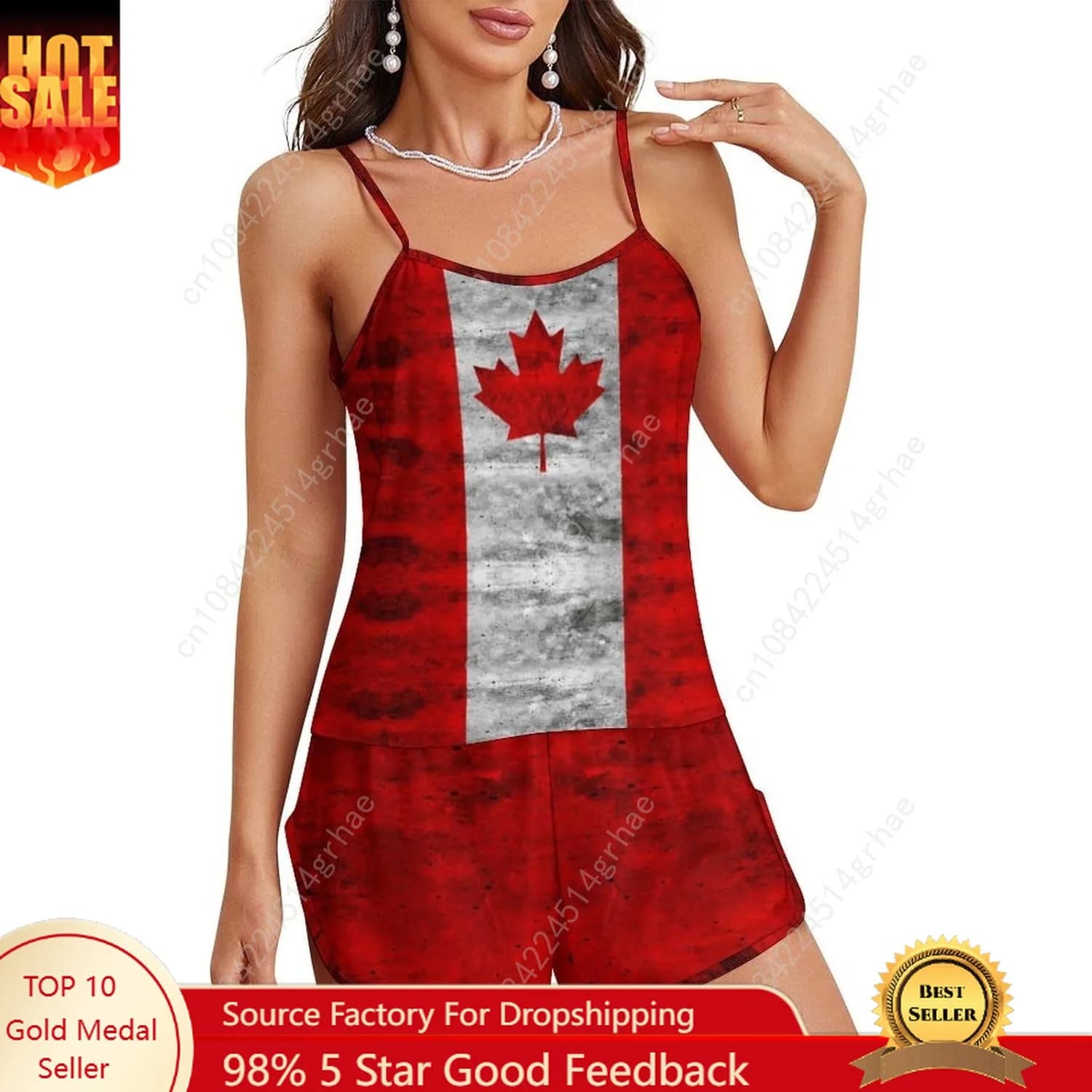 Set pigiama Donna Sexy Cami Top Pantaloncini Set di indumenti da notte Pigiama estivo in due pezzi Set di pigiami casual