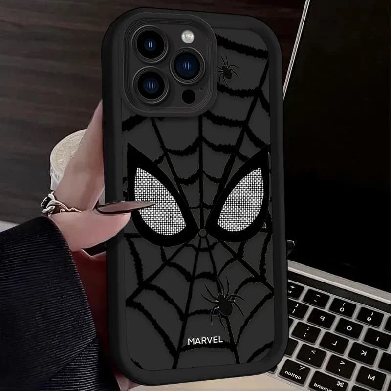 Custodia per telefono Hot Cool Marvel Spider-Man per iPhone 17e 17 16e 16 15 14 13 12 11 Air Pro Max Mini XR XS Plus, Cover Posteriore Morbida in TPU