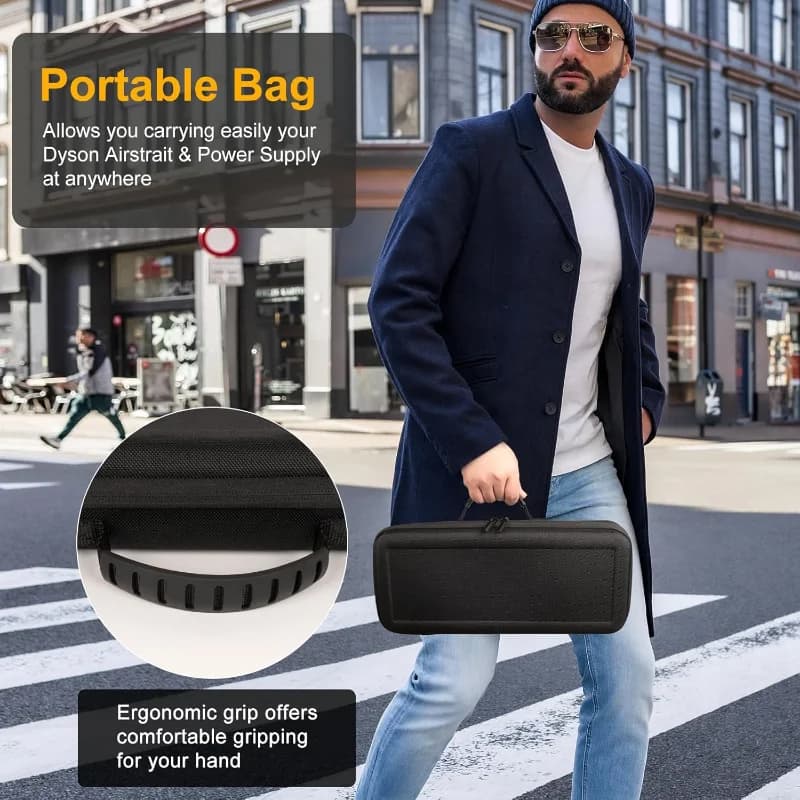 Borsa Portatile per Asciugacapelli Dyson Airstrait HT01, Custodia Protettiva Antiurto per Piastra per Capelli