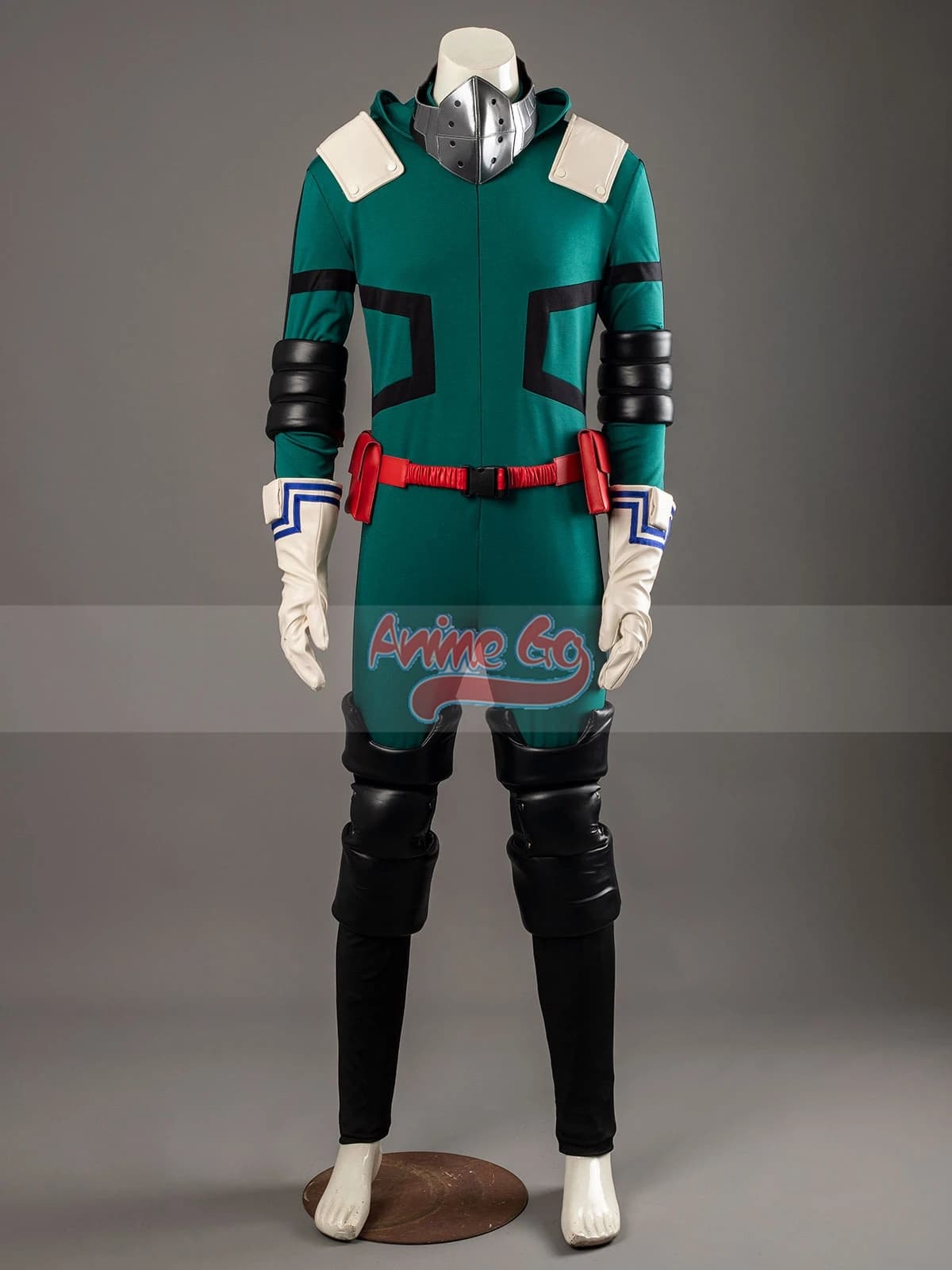 Costume Cosplay di Midoriya Izuku, Uniforme Verde Anime Deku per Uomo, Outfit per Halloween e Giochi di Ruolo Anime&Go