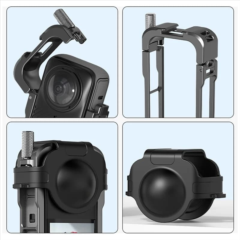 2025 Nuovo-Hepail Per Gabbia di Metallo Per Insta360 X4 Custodia protettiva di Espansione Per Insta 360 X4 Action Camera Accessori
