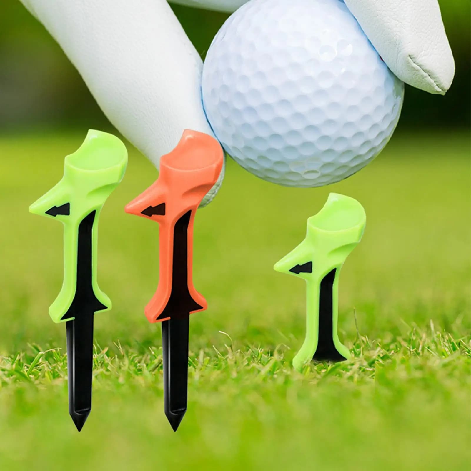 T-shirt da golf con inclinazione a 10 gradi per golfisti Attrezzatura sportiva per palline Resistente professionale Aumenta la distanza Accessori da golf per le donne