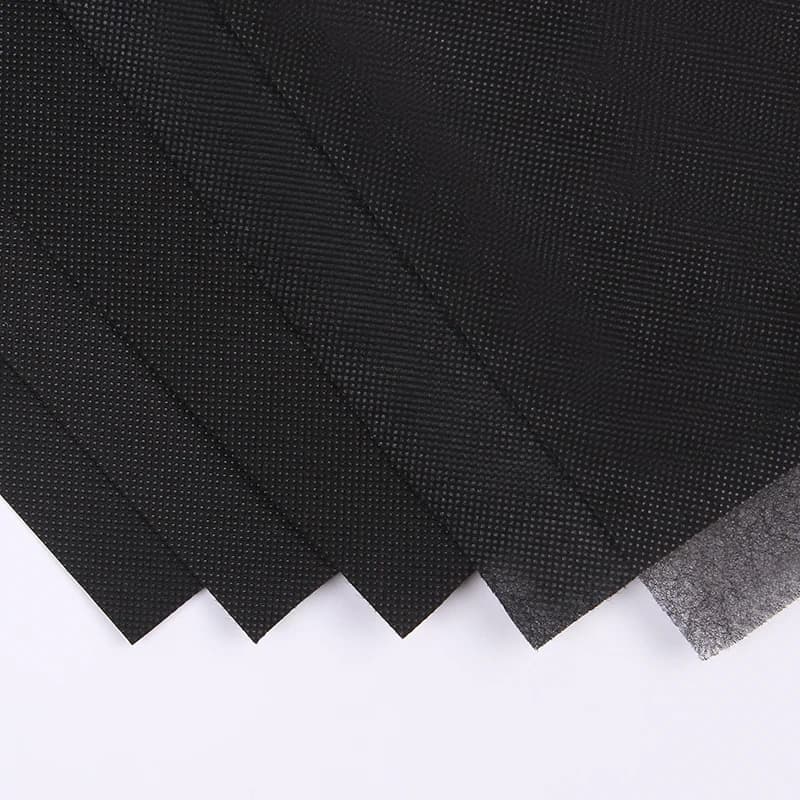 Panno per sfondo divisorio in tessuto non tessuto PP nero, materiale per ingegneria delle piantine in tessuto per fondo del divano antipolvere e impermeabile