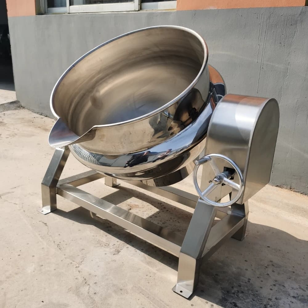 Pentola Industriale Ribaltabile in Acciaio Inox da 400L Personalizzabile, Attrezzatura per Cottura