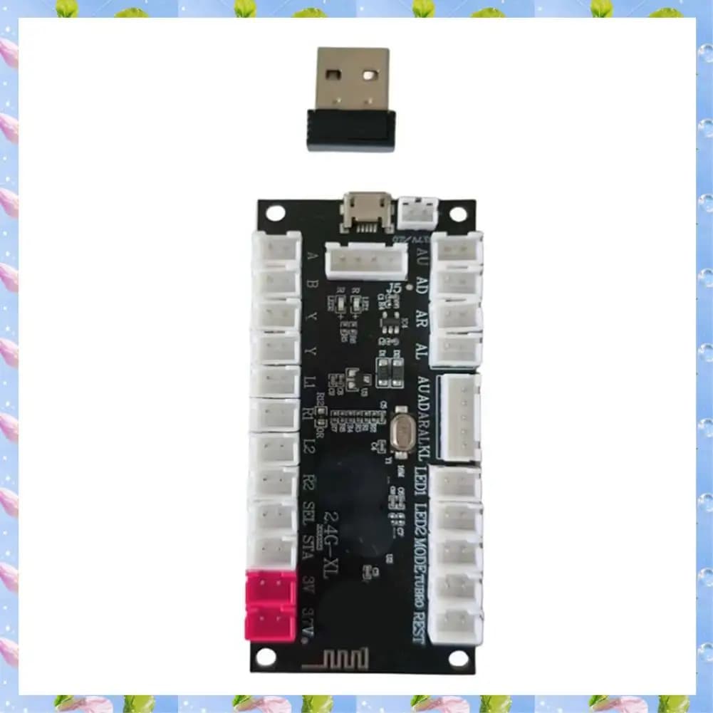 Smartwave-2.4G Wireless Zero Delay Joystick Encoder Arcade Game Controller Board Kit fai da te Parti Supporto Wireless PC/PS3/Android,2