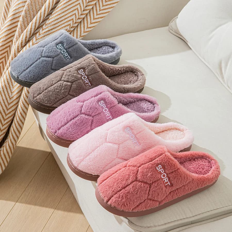 Pantofole in Cotone per Donne, Autunno e Inverno, Calde e Antiscivolo con Suola Spessa per Interni, per Coppie, Carine e in Peluche