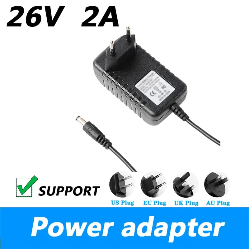 AC 100-240V 26V 2A Spare Part Muscle Relaxation Massage Gun Power Adapter DC 5.5*2. 1 MM
