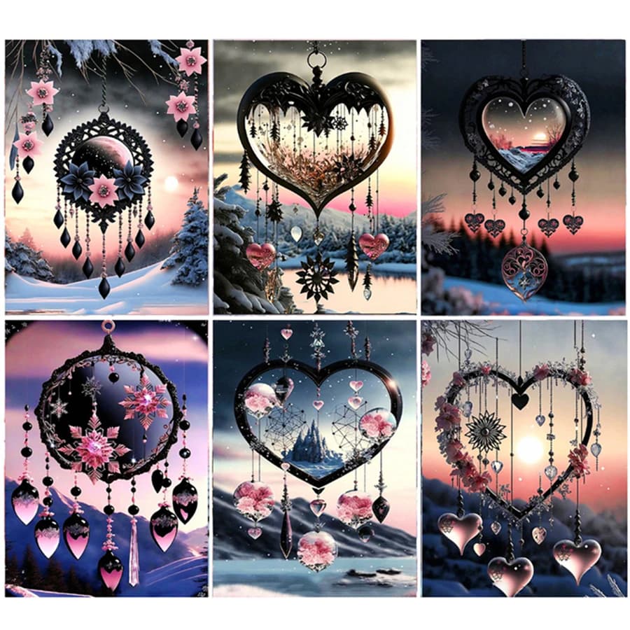 Paint With Diamond Painting By Number Landscape 5D DIY Mosaic Dreamcatcher Embroidery Complete Kit Decoration For Living Room