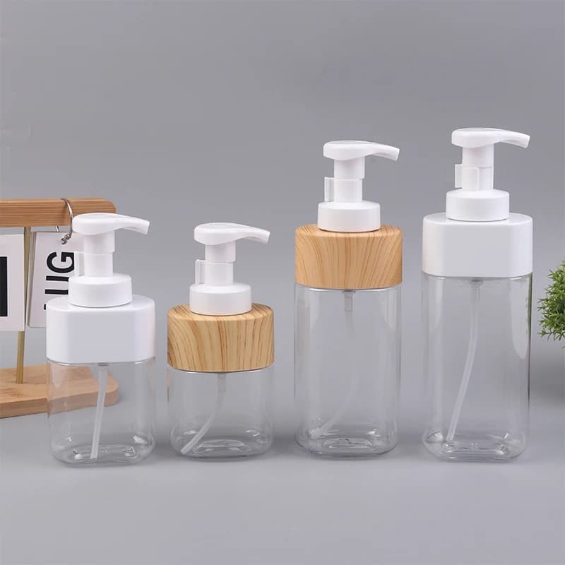 Dispenser di sapone per le mani schiumogeno con pressa trasparente 300/500ml Bottiglia vuota di gel doccia Contenitore per mousse portatile per detergente per le mani