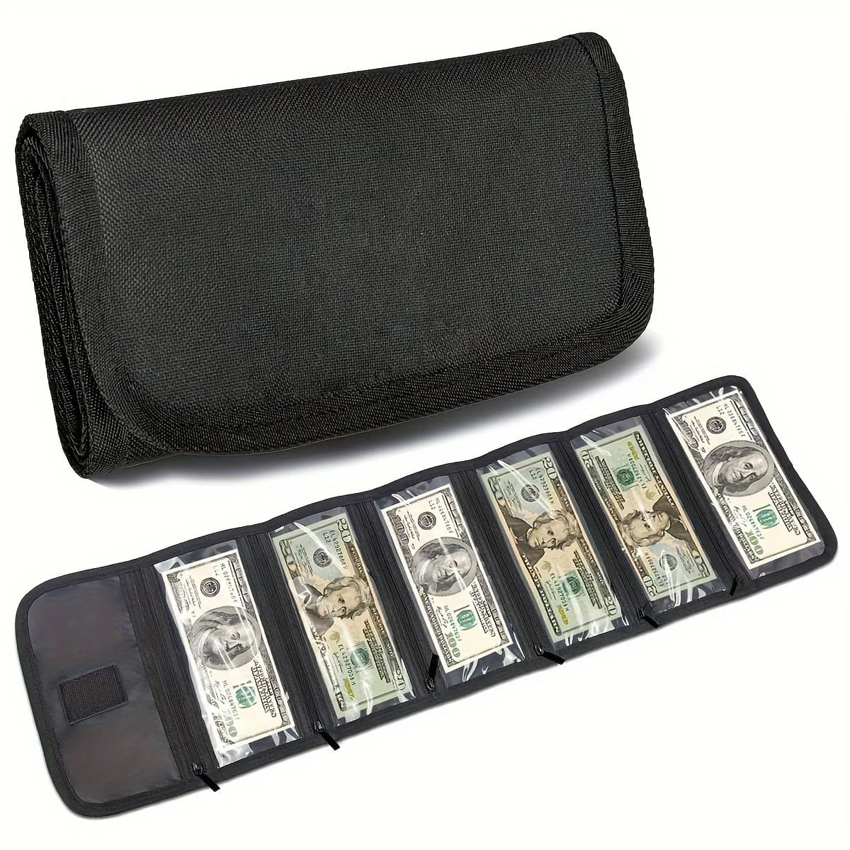 Folding Wallet For Cash, Checks, Card Holder, Passport Pouch, Travel Document Organizer, Portable Cardholder Passport Holder