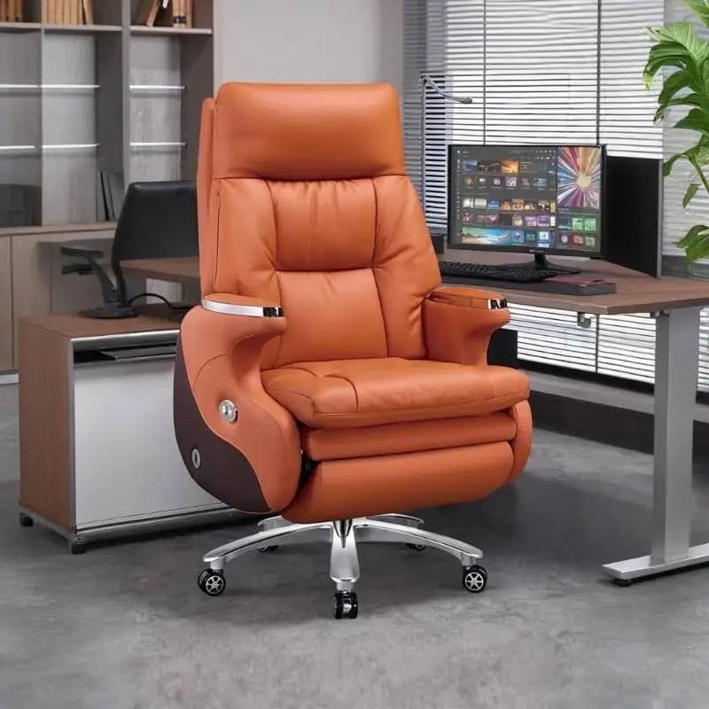 Supporto per sedia da ufficio con braccioli moderni grigi Sedie da gioco rilassanti di design nordico Mobili ergonomici con rotelle Sillas De Oficina