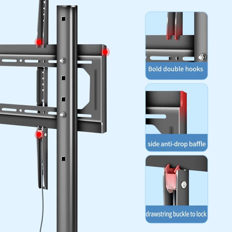 HILLPORT 55 65 75 80 85 90 95 100 inch Desktop TV Stand Floor Bracket Support LCD Height Adjustable Monitor Mounting Arm DZL10