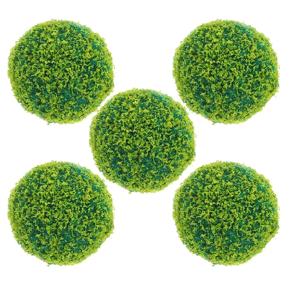 5 Pieces Artificial Green Decorative Sphere 2 cm Finto for Home, Weddings, Garden and Courtyard