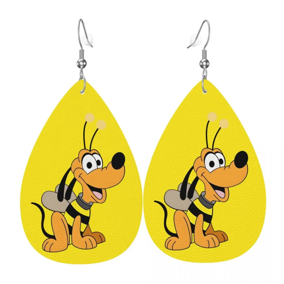 Orecchini a Goccia in Pelle con Cartone Animato di Plutone Personalizzati, Accessori di Moda per Donna, Gioielli per San Valentino