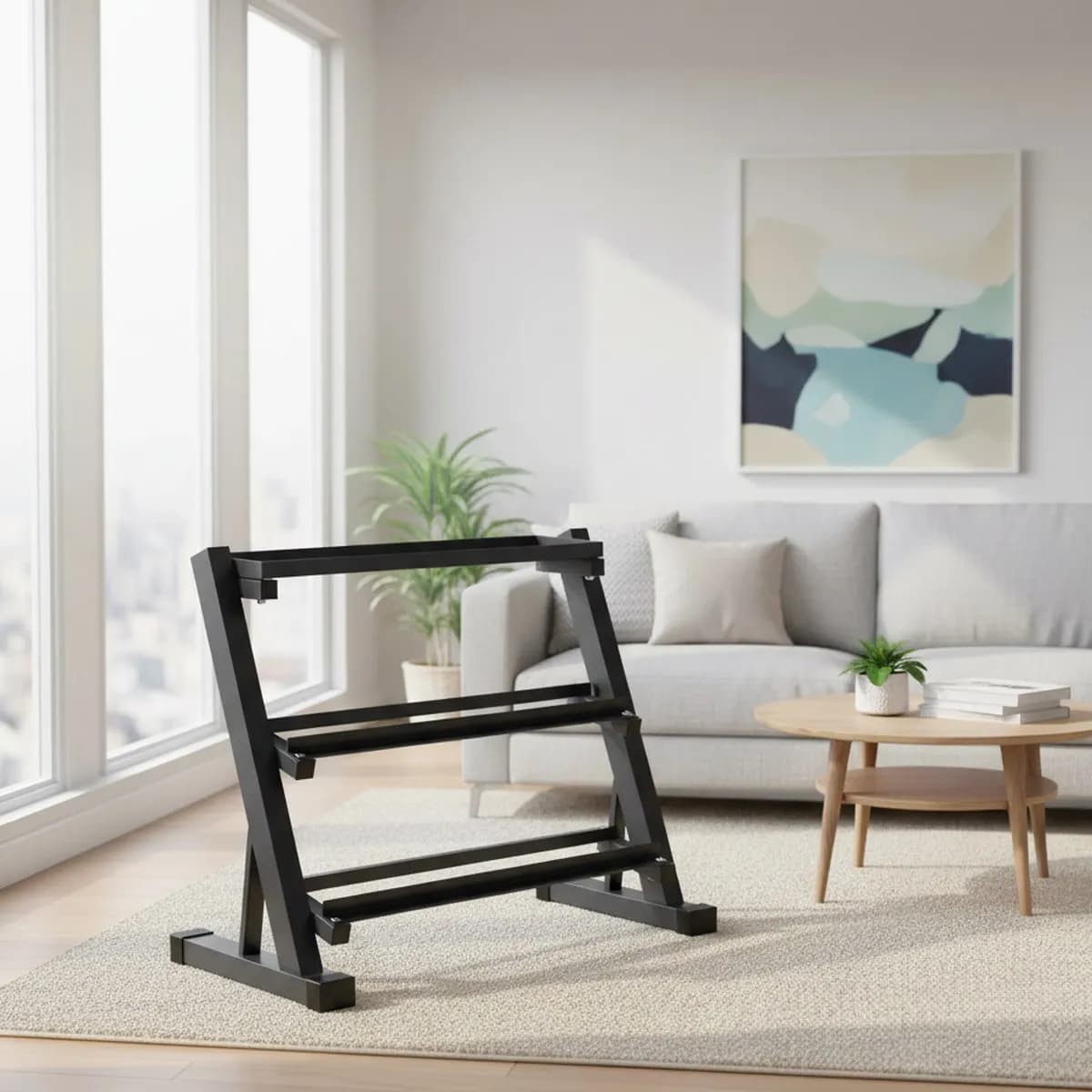 3 Tier Dumbbell Weight Rack 1000LB Capacity Home Gym Fitness Organizer Stand