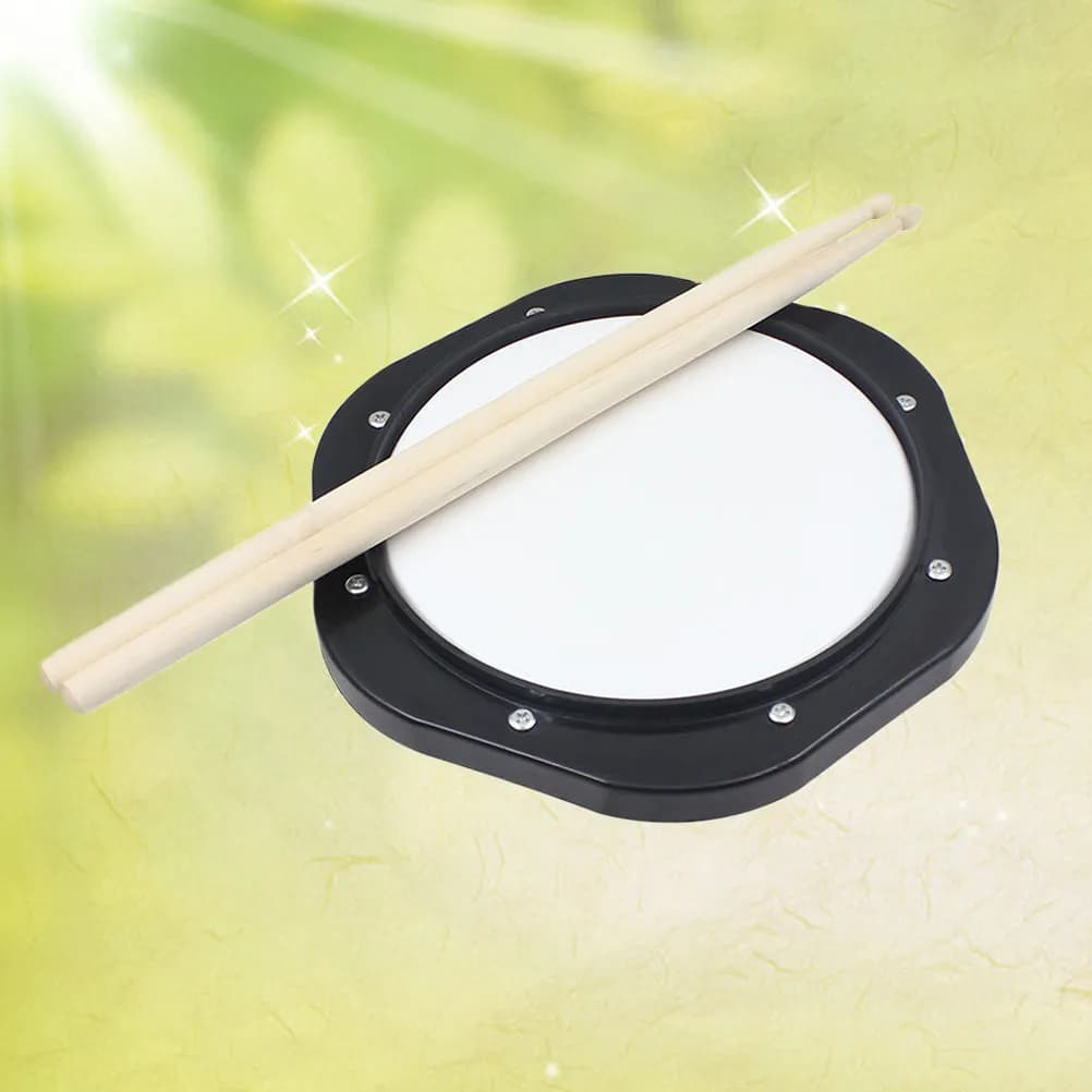 10 Inch Dumb Drum Kit Simulation Plastic Practice Pad Set Black White Excellent Elasticity Storage Bag Included