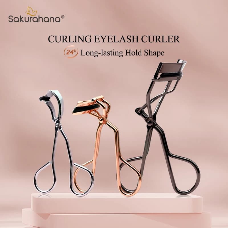 SAKURAHANA Piegaciglia Elevator Clip Curling Applicator Pinzette Tool Ausiliary Carbon Steel Clis Bigodino For Makeup Tool