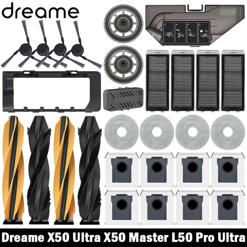 Dreame X50 Ultra/X50 Master/L50 Pro Ultra/L40S Pro Ultra/L40s Ultra/MOVA V50 Ultra Parti Spazzola principale Filtro Mop Sacchetto per la polvere in tessuto
