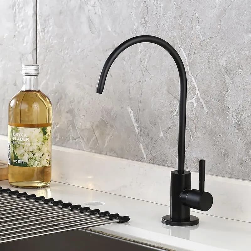Rubinetto per acqua potabile in acciaio inossidabile spazzolato, rubinetto per depuratore d'acqua da cucina per filtrazione dell'acqua ad osmosi inversa senza spazio d'aria