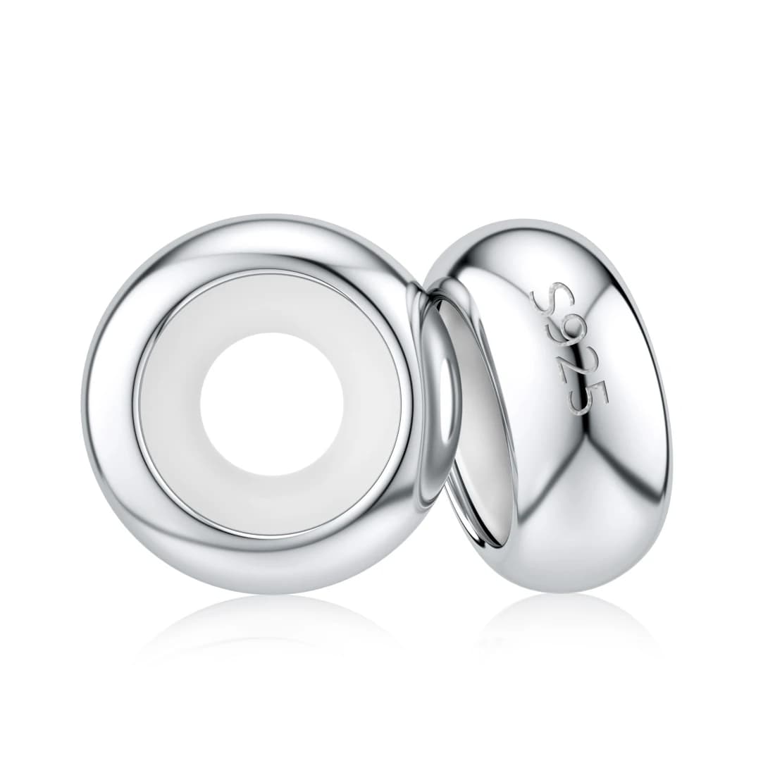2 pezzi 925 perline distanziatrici in argento tappi in silicone 4 colori tappi in gomma per perline in argento collana fai da te braccialetto creazione di gioielli perline
