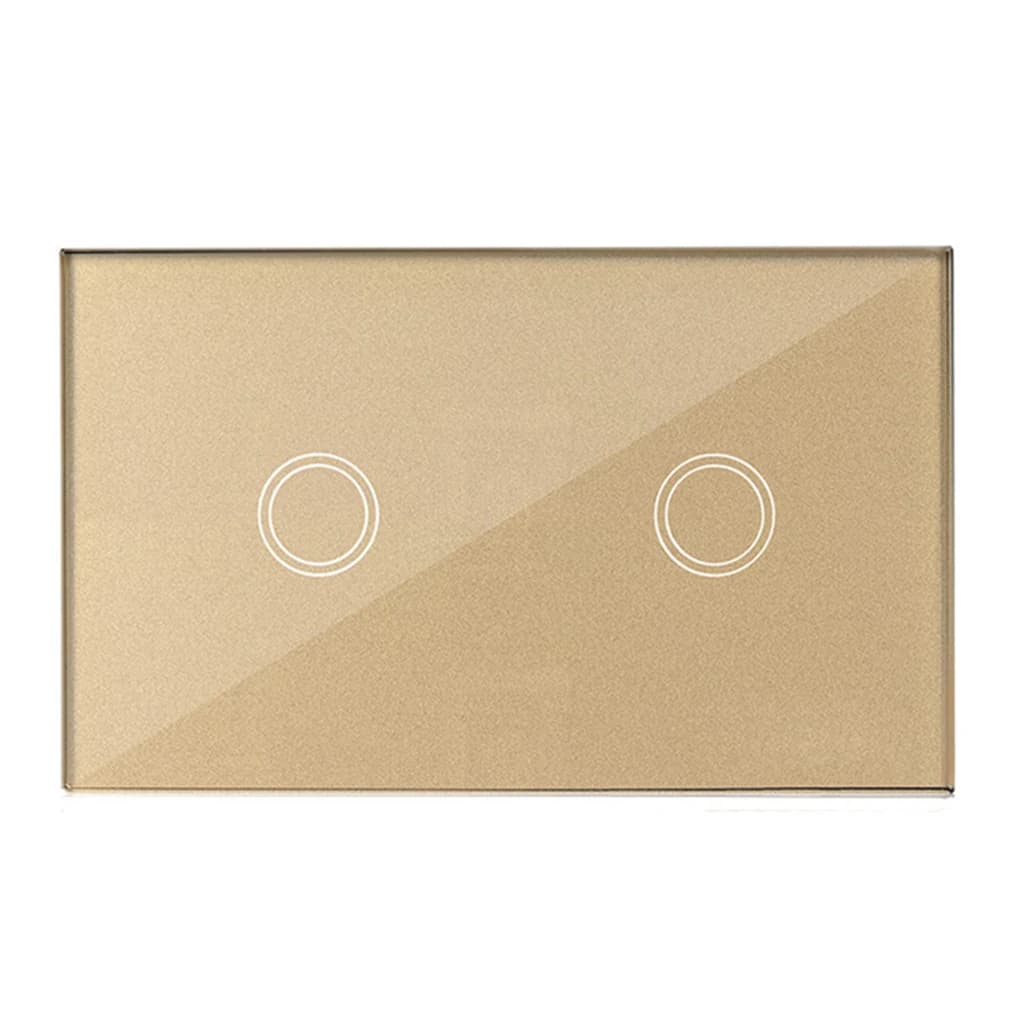 Pannello luminoso con interruttore a parete intelligente Sensore on/off USA Interruttore controller 240V impermeabile unidirezionale a due gruppi