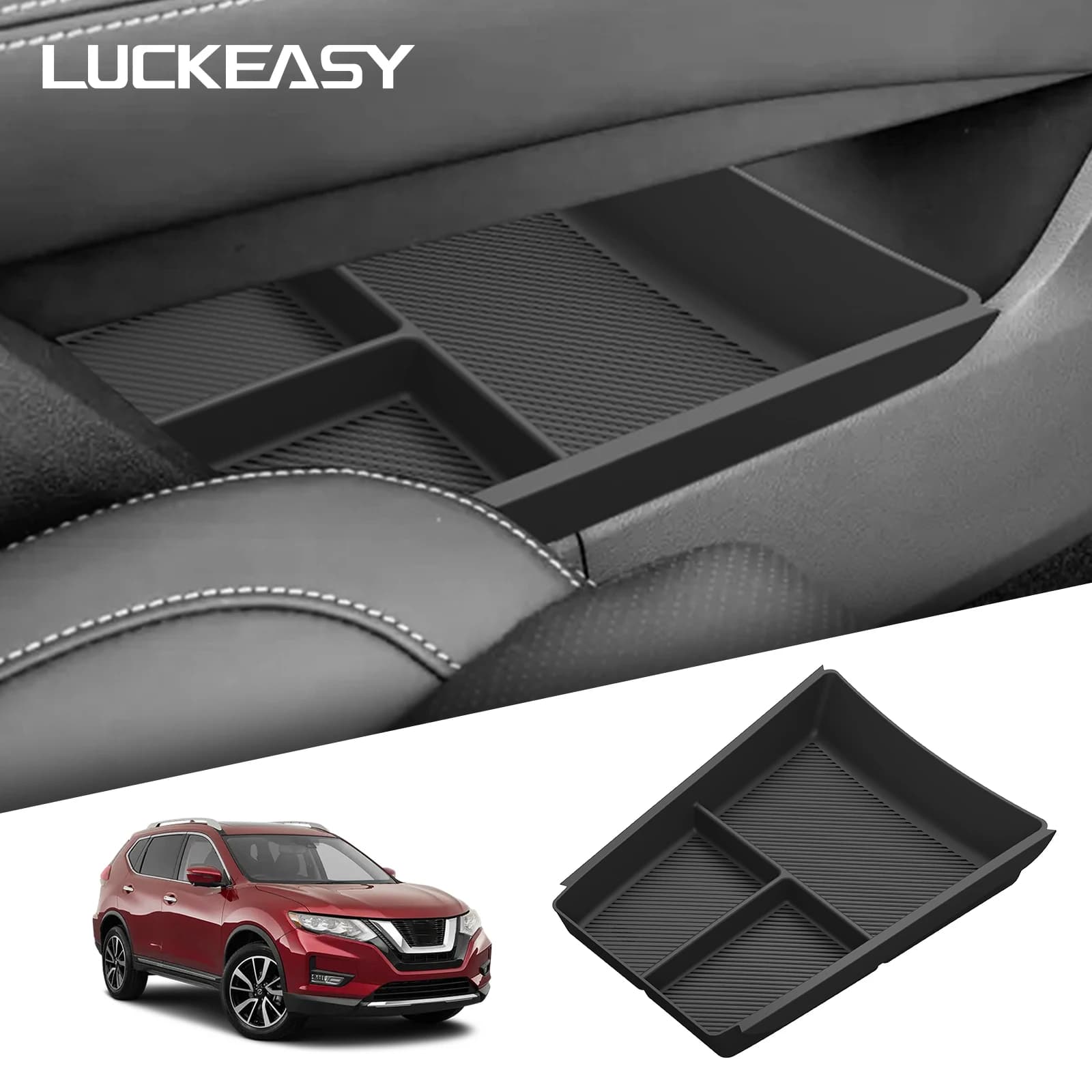 Vassoio Organizzatore Antiscivolo per Vano Portaoggetti Inferiore del Controllo Centrale per Nissan Rogue X-trail T33 2021-2026, Accessorio Interno Auto