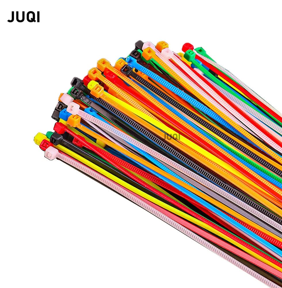 200 pz 3x100 larghezza 1.8mm autobloccante bianco nero rosso blu giallo verde filo di Nylon fascette per cavi.
